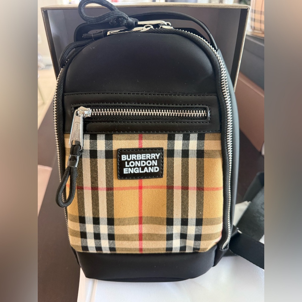 Black & Vintage Honey Check Belt Bag